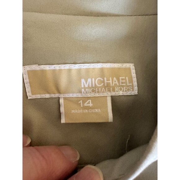 Michael Kors Jacket Blazer Women Sz 14 Button Down Pockets Military Style Lined - Picture 7 of 11